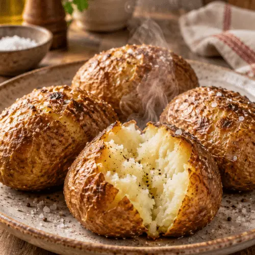 air fryer baked potatoes with crisp skins