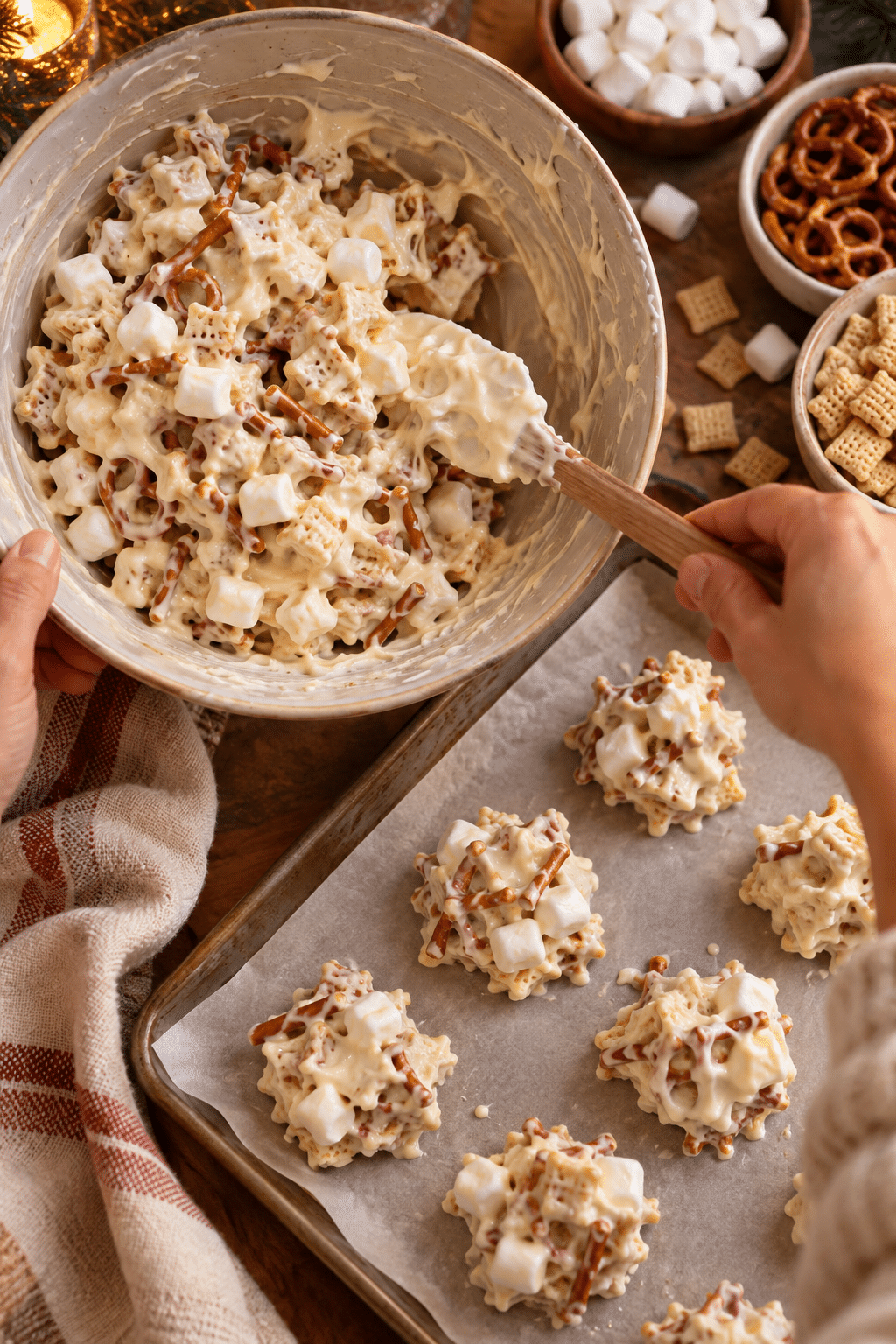 Mixing and shaping avalanche cookies