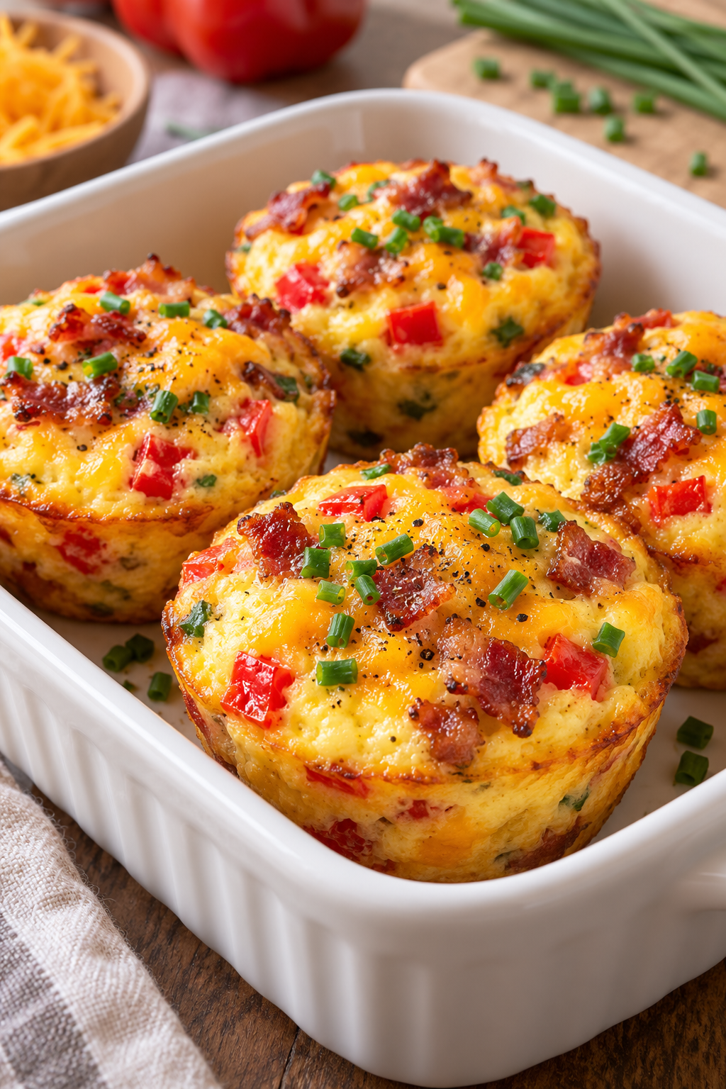 bacon cheddar chive egg muffins