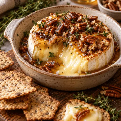 baked brie with maple syrup and thyme