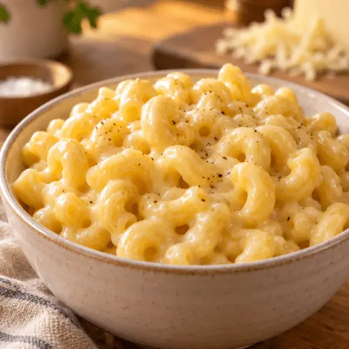Copycat Panera macaroni and cheese in a bowl