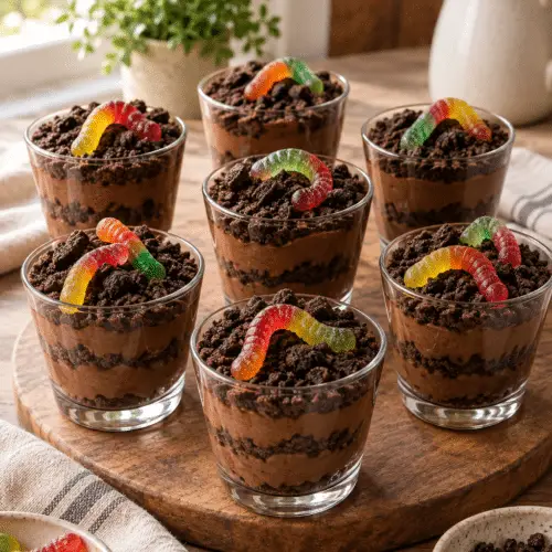 dirt cups finished dessert