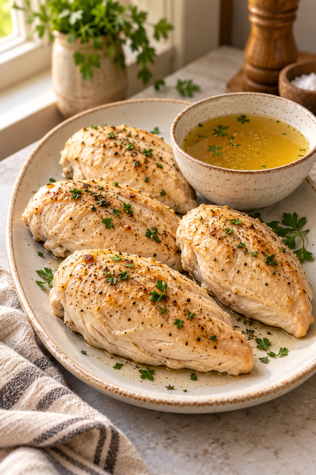 Frozen chicken breasts cooked in the Instant Pot