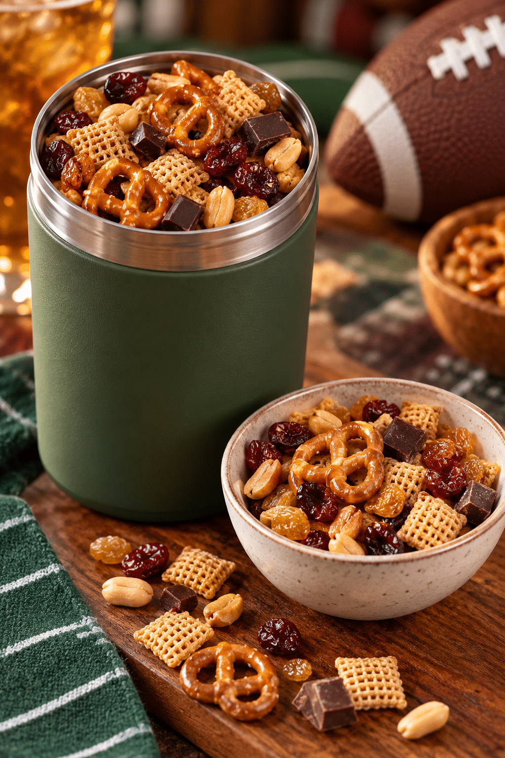 healthy football snacks portioned for game day