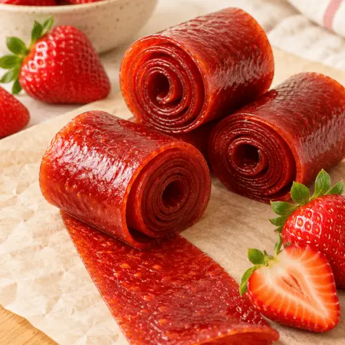 homemade strawberry fruit roll-ups