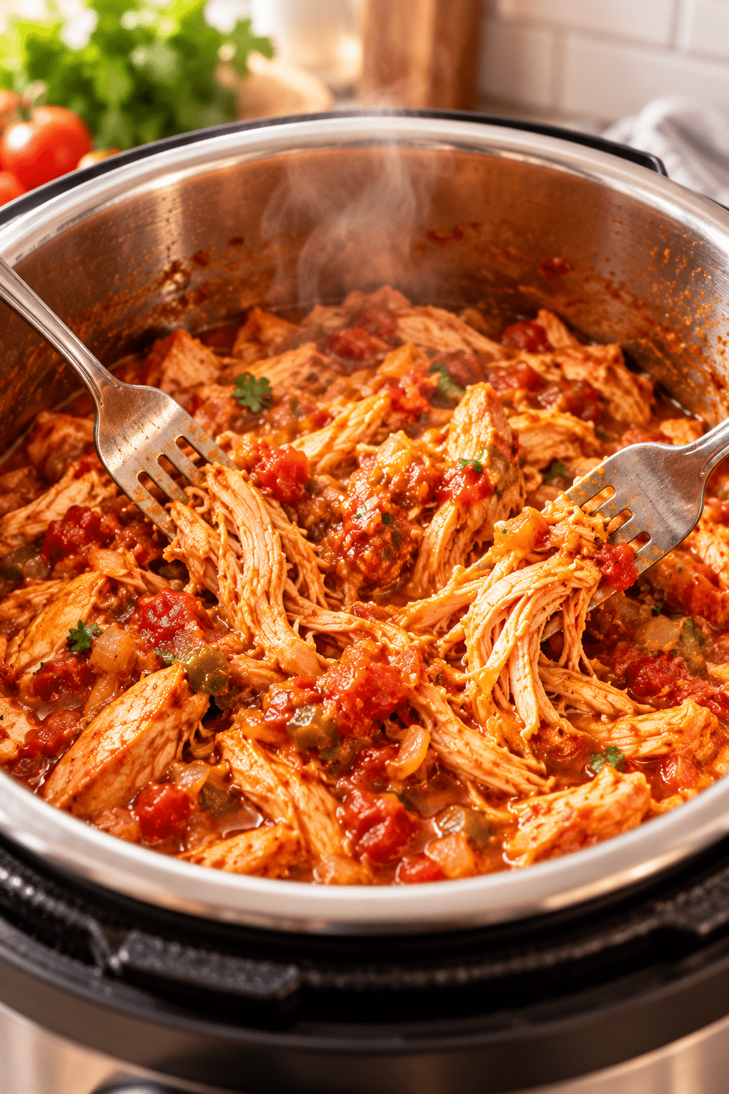 shredded chicken tacos cooking process