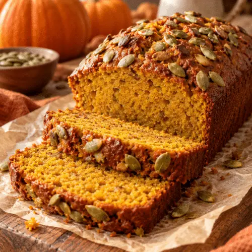 keto pumpkin bread finished dish
