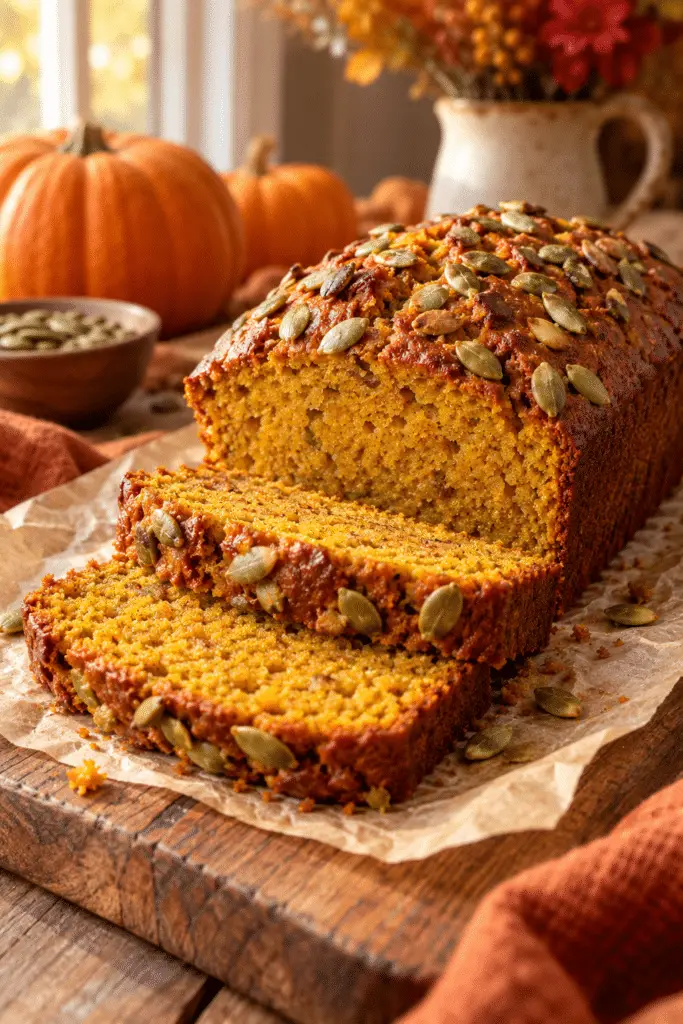 keto pumpkin bread finished dish