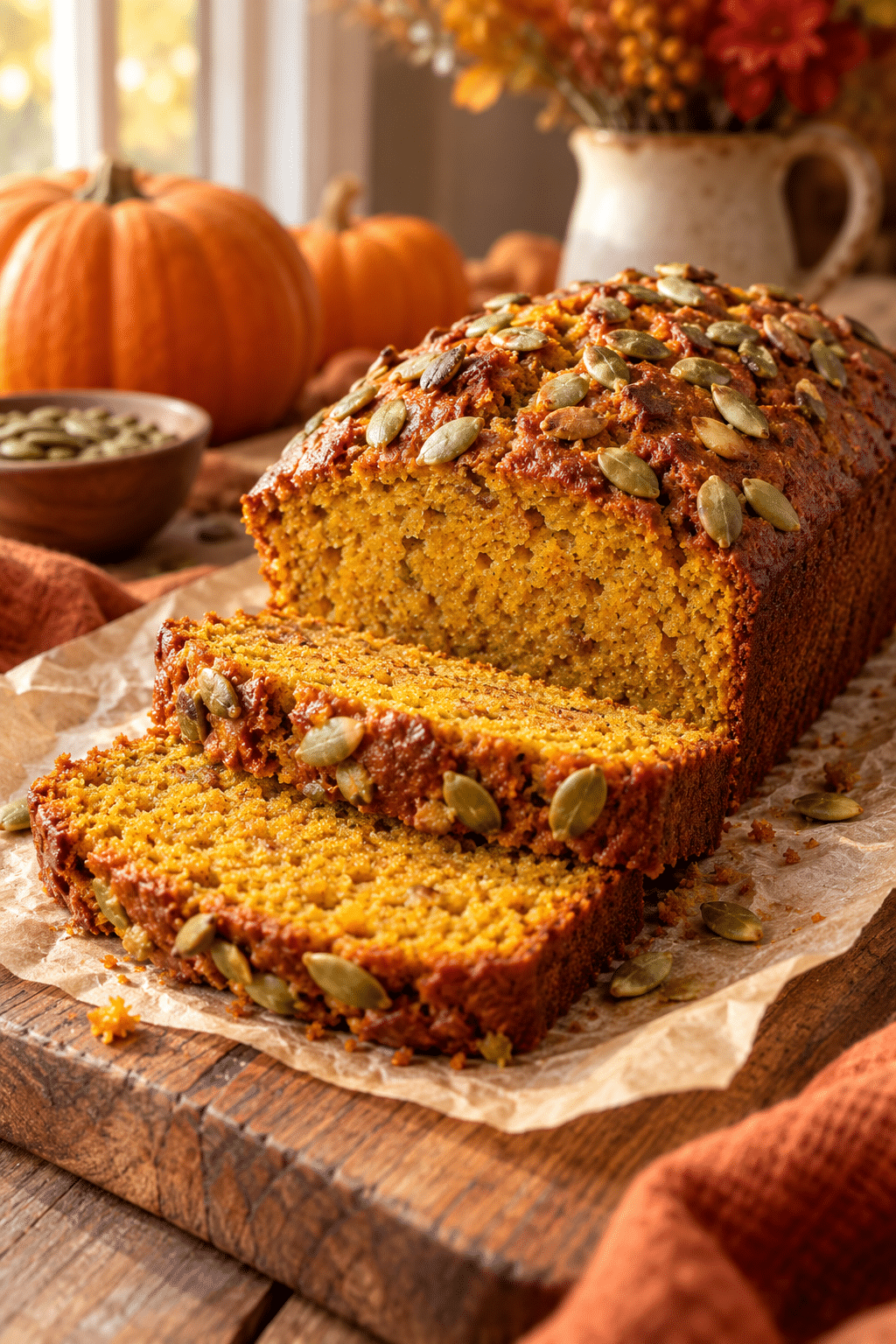 keto pumpkin bread finished dish