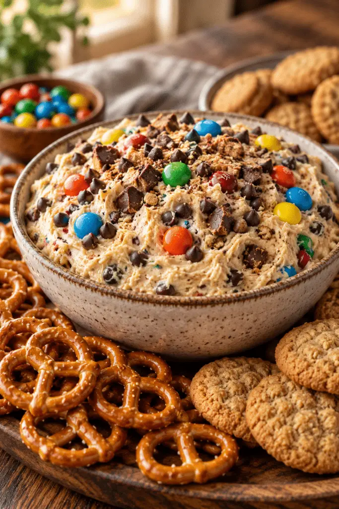 monster cookie dessert dip finished dip