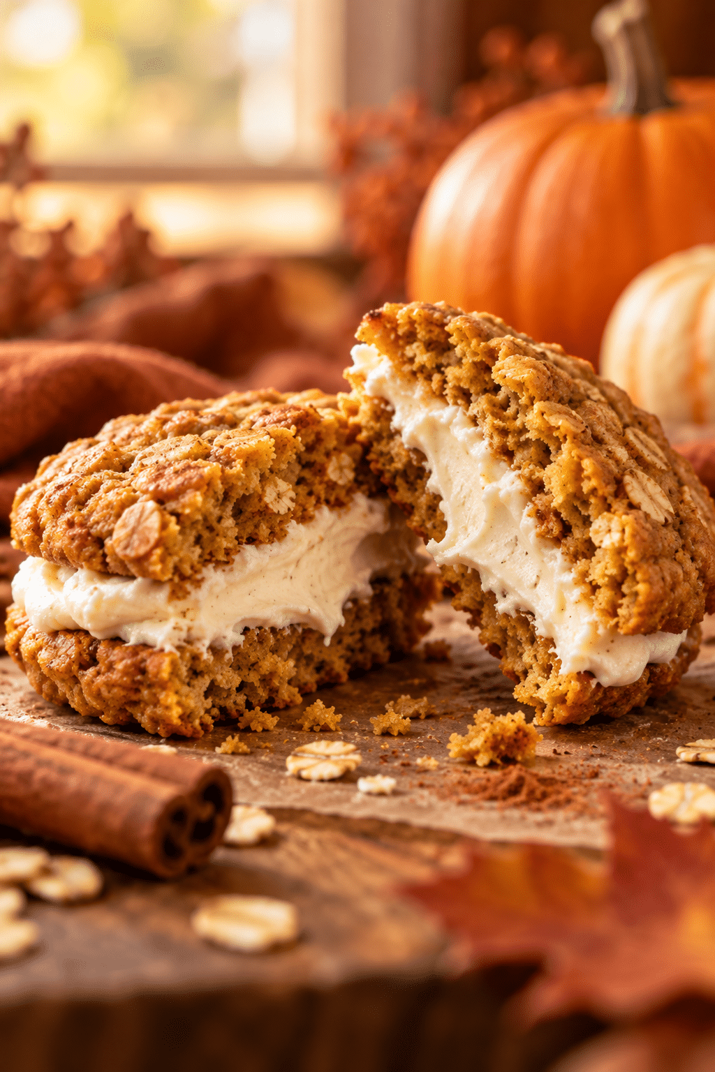 Finished oatmeal pumpkin creme sandwiches oatmeal pumpkin creme sandwiches
