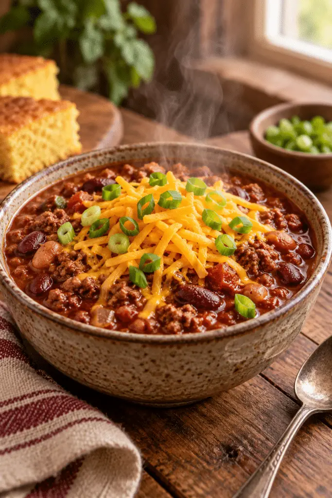 finished old-fashioned chili