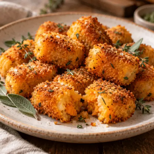 Potato butternut squash tots served golden and crisp