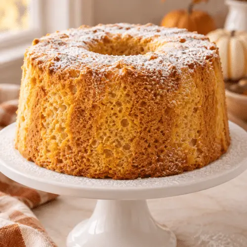 pumpkin angel food cake finished dish