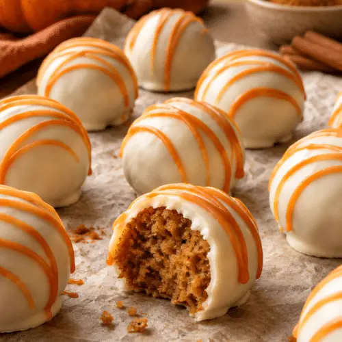Pumpkin spice cake balls