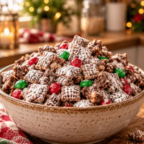 reindeer chow holiday snack mix