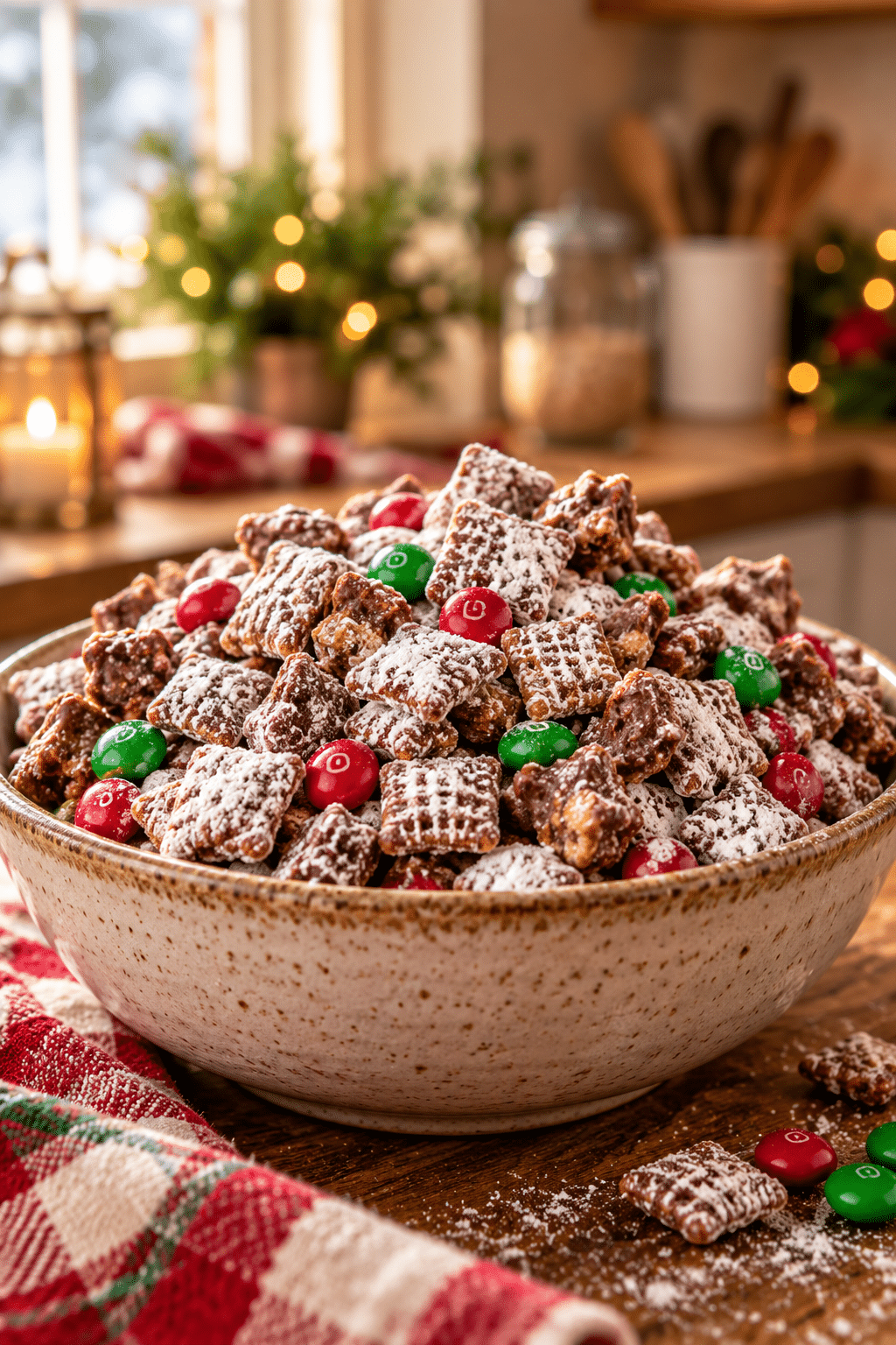 reindeer chow holiday snack mix