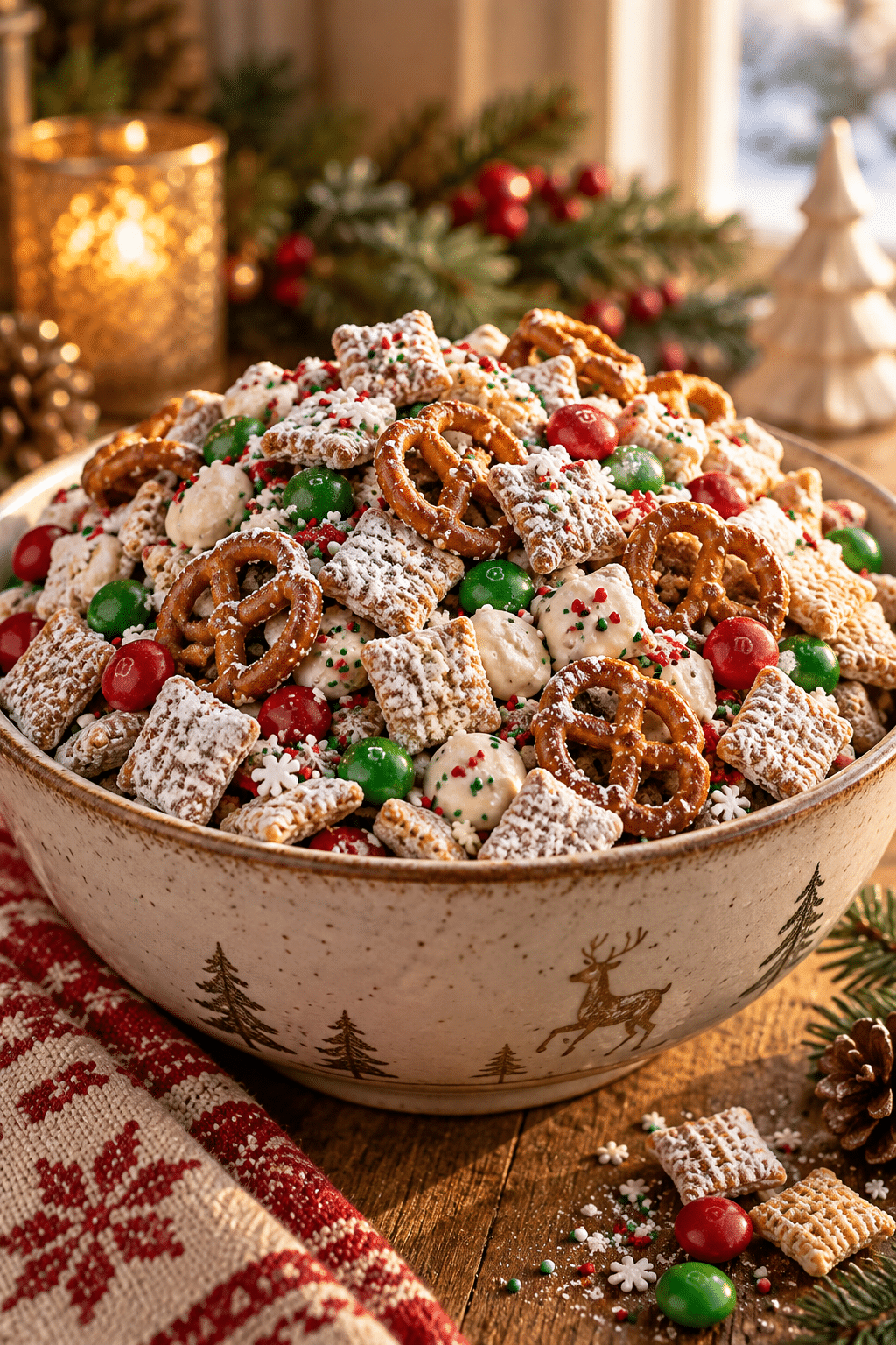 Finished reindeer food snack mix
