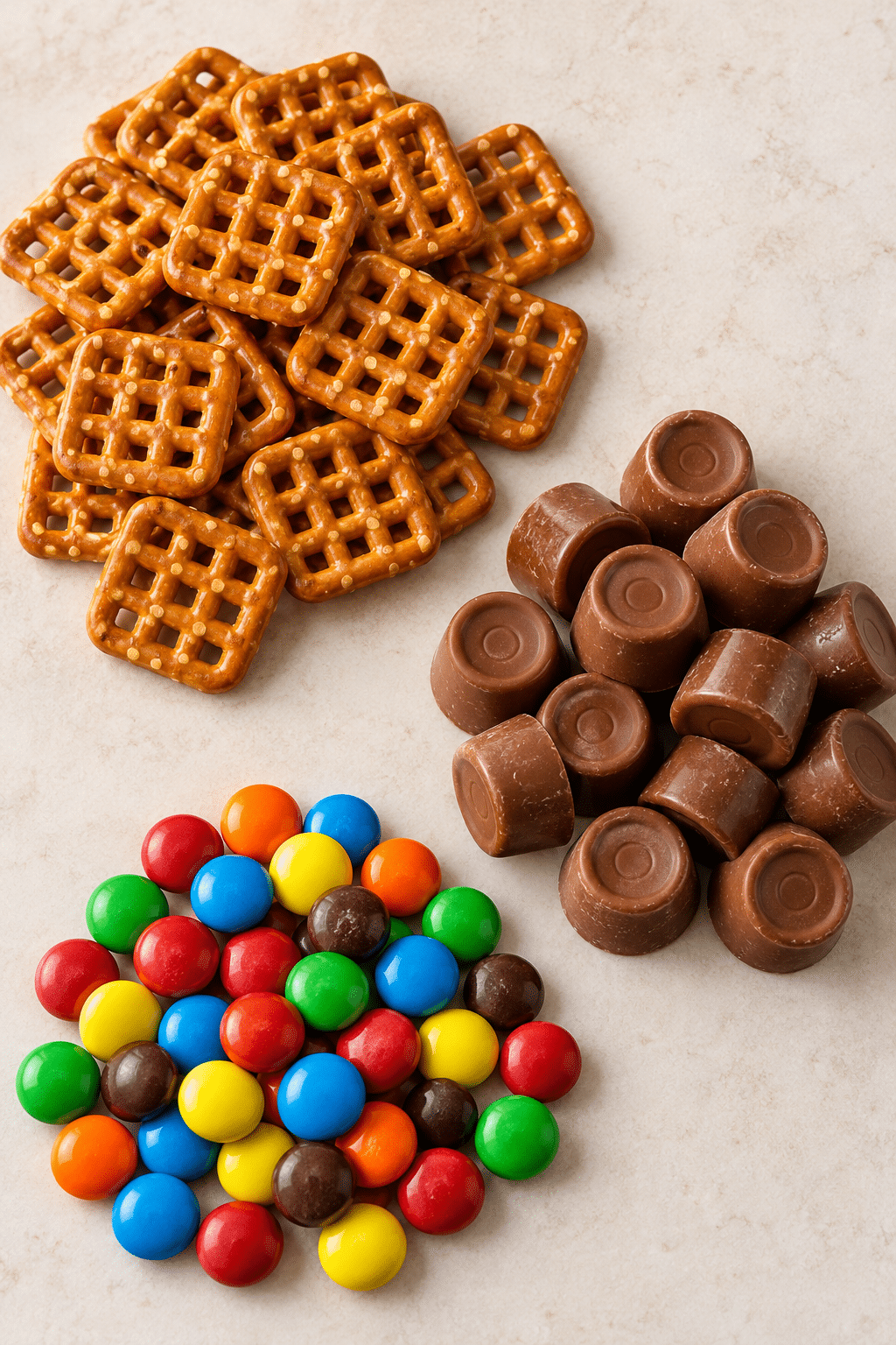 Three ingredients for Rolo pretzels