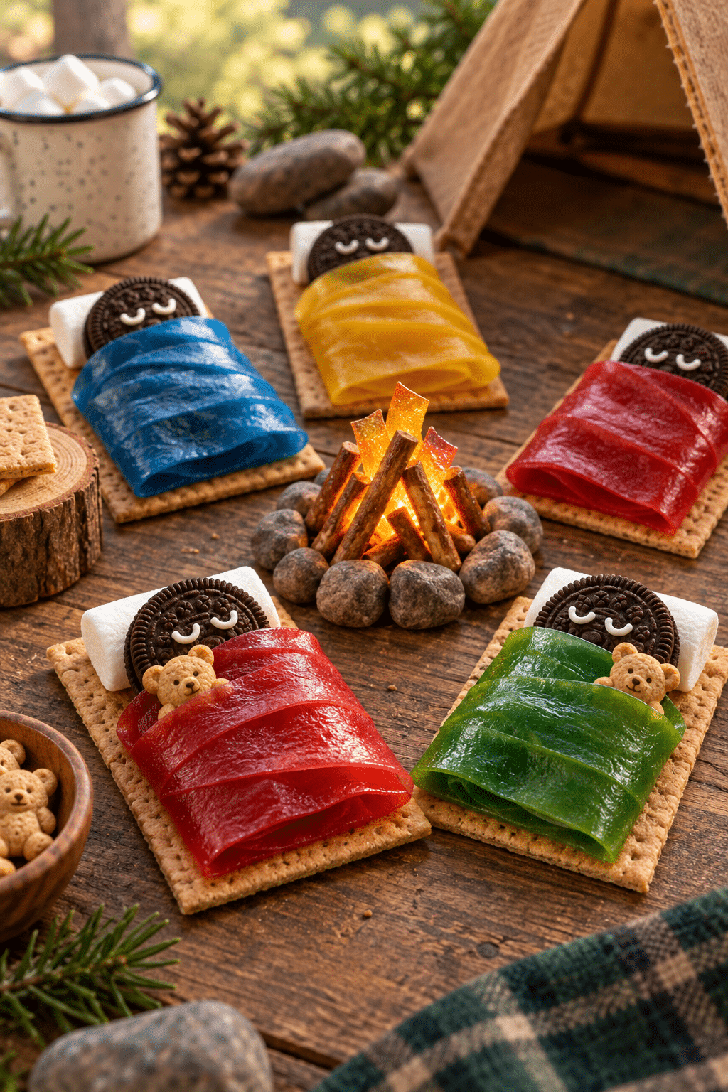 Ingredients for sleeping bag snacks