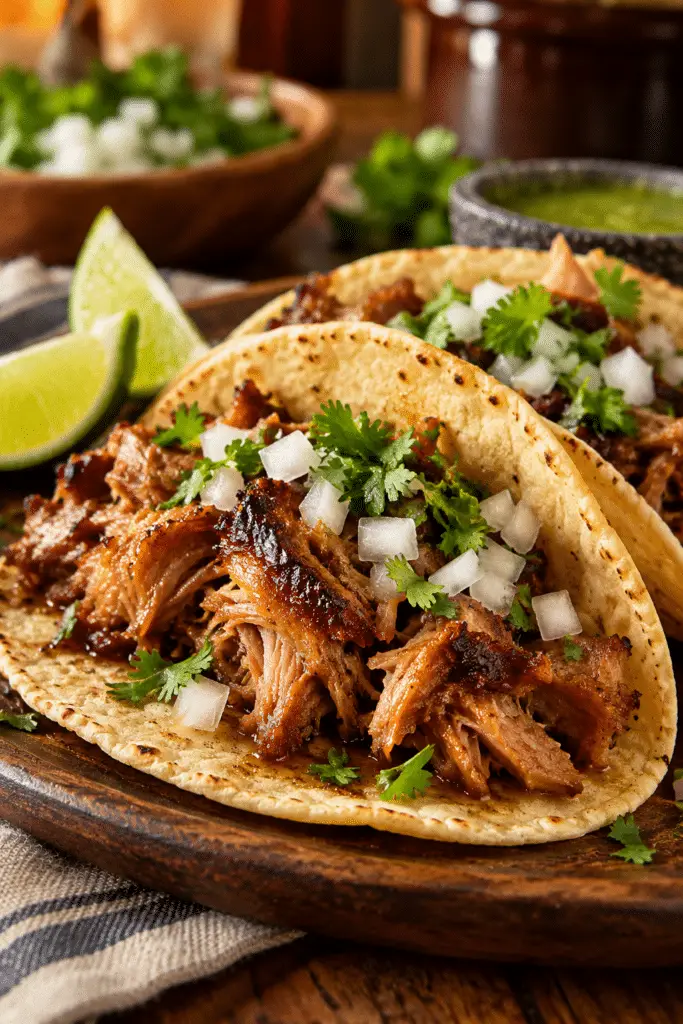 Slow cooker carnitas with crisp browned edges