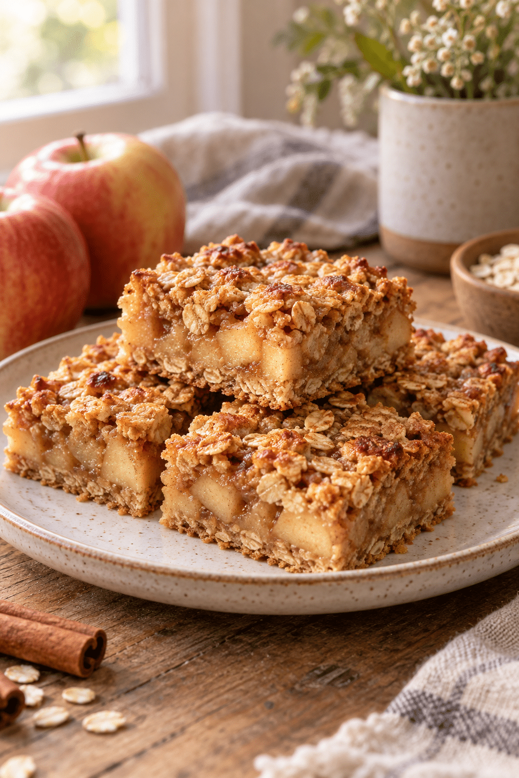 cut sugar free apple pie bars