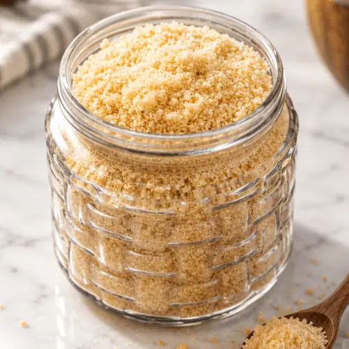 Jar of sugar free brown sugar substitute