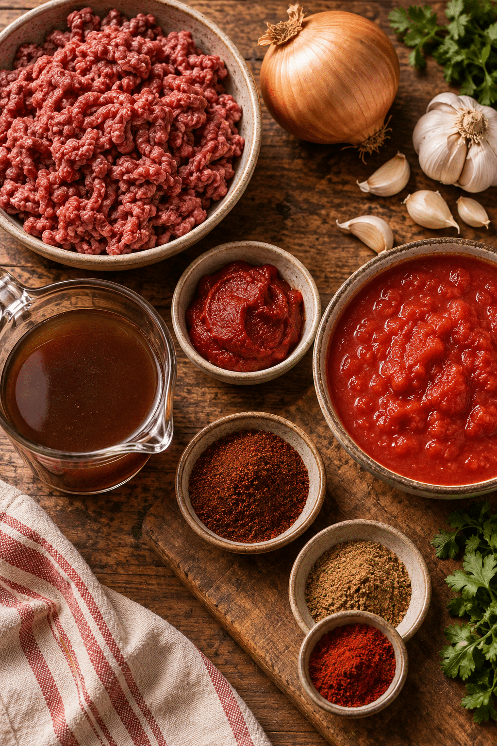 ingredients for texas no beans chili