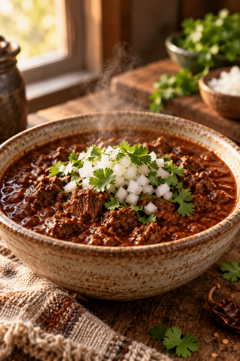 finished Texas no-bean chili