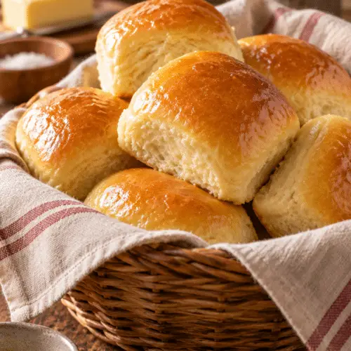 Texas Roadhouse rolls with a golden buttery finish