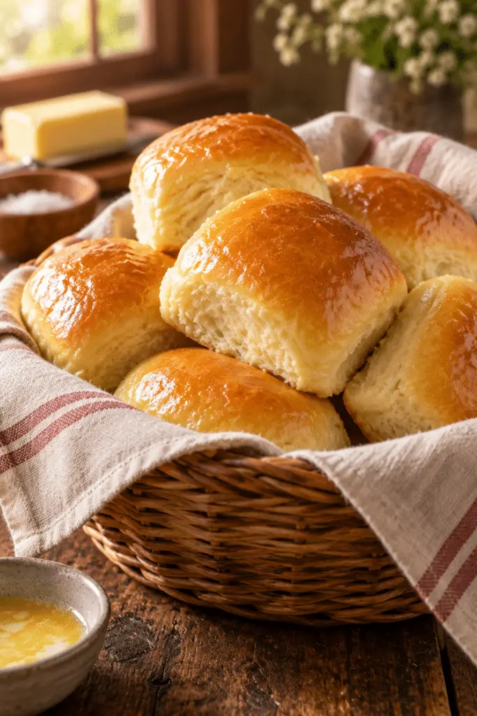 Texas Roadhouse rolls with a golden buttery finish