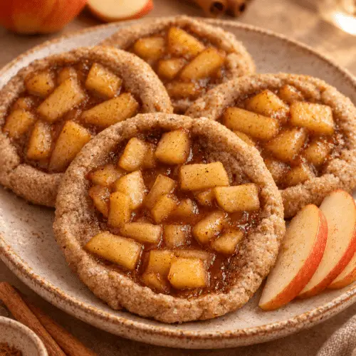 vegan apple pie cookies finished dish